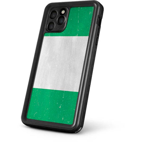 Nigeria Flag Distressed iPhone 11 Pro Max Waterproof Case